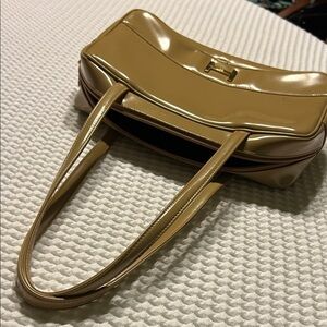 Tommy Hilfiger Glossy Brown Shoulder Bag